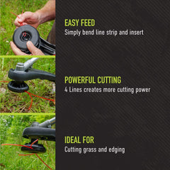 WEED WARRIOR EZ Lock trimmer head installed on a Craftsman trimmer