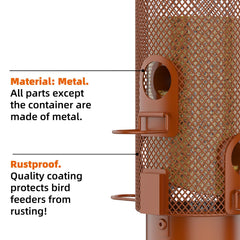 WeeFeetc Bird Feeder size dimensions 11.8"L x 3.9"W x 3.9"H