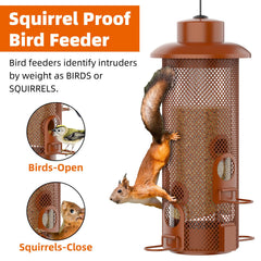 WeeFeetc Bird Feeder with four feeding ports and rubber gasket seal