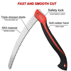 WEIMELTOY pruning saw in use cutting a tree branch