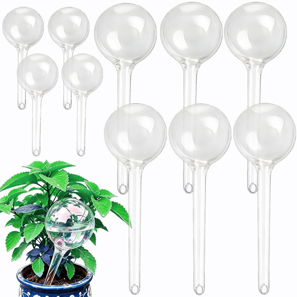 Wellinc plant self watering globes set with 6 large and 4 small globes