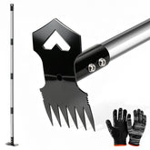 WELLOPLO 60 inch weed puller tool front view with dual head
