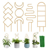 WellSign 16-inch gold metal plant trellis front view