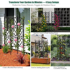 WellSign garden trellis with climbing plants attached