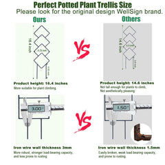 WellSign trellis set of 4, showing different patterns