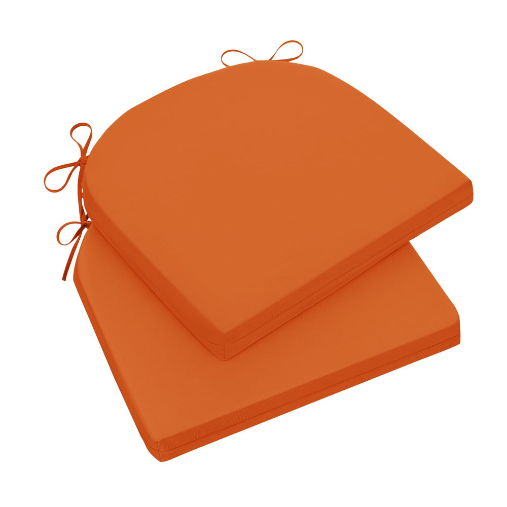 Wellsin outdoor chair cushion set of 2 in vibrant orange