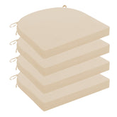 Wellsin Outdoor Chair Cushions Set of 4 in beige, front view