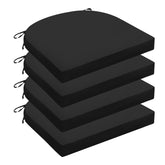 Wellsin Outdoor Chair Cushions set of 4 in black, top view
