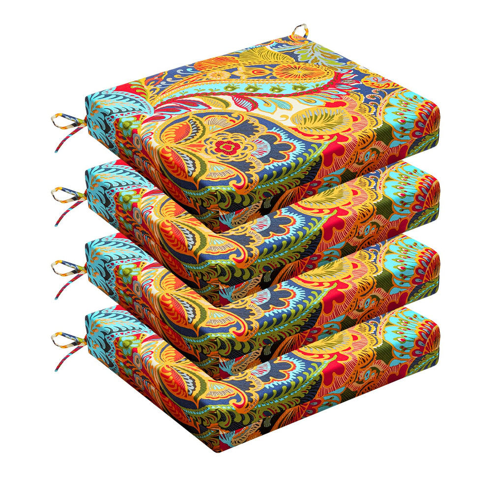 Wellsin Outdoor Chair Cushions Set of 4 in flower design