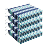 Wellsin Outdoor Chair Cushions Set of 4 in Stripe 02 front view