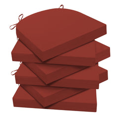 Wellsin outdoor chair cushions set of 6 in brick red, stacked view