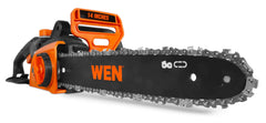 WEN Electric Chainsaw with protective sheath and accessories