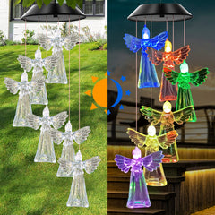WENANA Angel Wind Chimes hanging in a garden