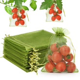 WenTao 100Pcs Fruit Protection Bags green netting front view