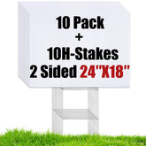 WENWELL Large Blank Yard Sign 18x24 inches front view