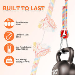 Werfeito 15FT swing rope in use with a hammock