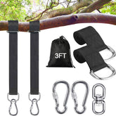 Werflyto Tree Swing Hanging Straps Kit 3FT with carabiners