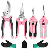 Wevove Garden Pruning Shears Set with pink and black design