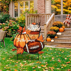 Weysat Fall Pumpkin Yard Sign with stakes included