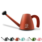 WhaleLife Indoor Plant Watering Can front view in terra-cotta red