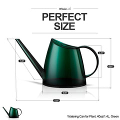 WhaleLife Small Indoor Plant Watering Can dark green side view