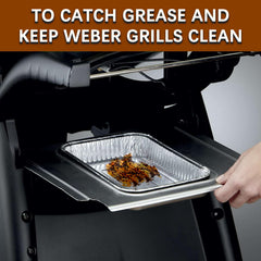 Whaleme drip pan liners stacked, silver color