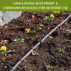 Whonline 4 Inch garden staples inserted in soil securing plant cover