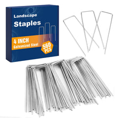 Whonline 560 Pack Landscape Staples 4 Inch, rust-proof steel