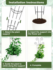 Whtawtaw Metal Trellis expandable design side view