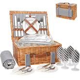 WICKERLAND picnic basket set with blanket and cooler