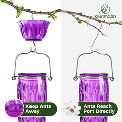 Wide-mouth reservoir of Kingsyard Hummingbird Feeder for easy refilling