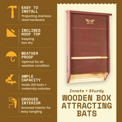 WildYard bat house installed on a tree