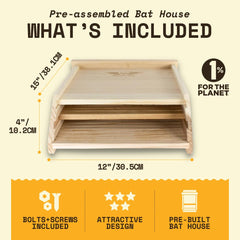 WildYard Bat House Kit shown in a garden setting