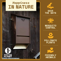 WildYard bat house side view showcasing cedar wood