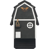 WildYard Big Bat Barn Junior black 2 chamber bat house front view