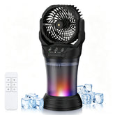 Wilody Misting Fan portable camping fan front view with 2L water tank