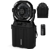 Wilody Portable Misting Fan front view in Jet Black
