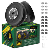 Wiltire 10-inch solid tire front view with gray wave design