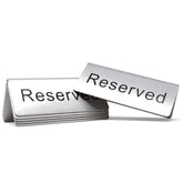 Winco Reserved Table Signs 4.75x1.75 inch front view