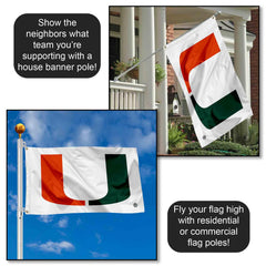WinCraft Hurricanes White 3x5 banner flag displayed outdoors
