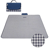 Wind Tour Picnic Blanket 59" x 71" grey grid front view
