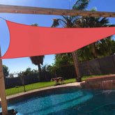 Windscreen4less 16' x 20' Red Shade Sail front view