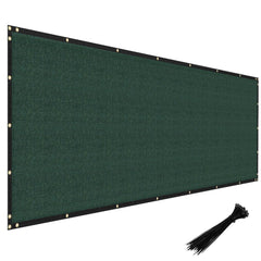 Windscreen4less 6' x 40' green privacy fence screen front view