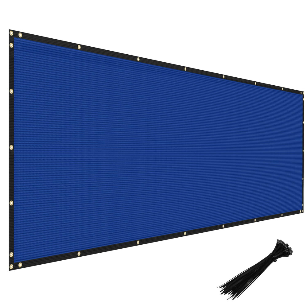 Windscreen4less Privacy Fence Screen 4' x 50' blue fabric front view