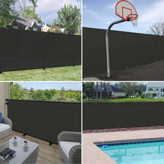 Windscreen4less Privacy Fence Screen installed in a garden