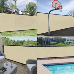 Windscreen4less Privacy Fence Screen installed on a garden fence