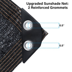winemana 70% Black Shade Cloth in garden setting