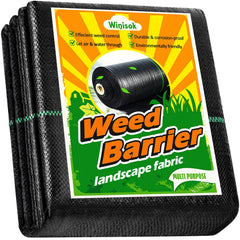 Winisok 2FT x 50FT weed barrier landscape fabric front view