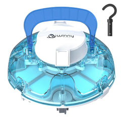 WINNY POOL CLEANER Cordless Pool Vacuum Robot front view in blue