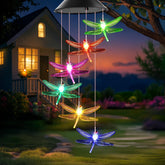 Winzwon Solar Dragonfly Wind Chimes front view